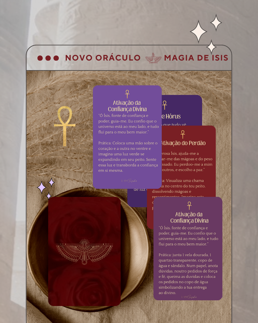 𓆃 Oráculo de ISIS 44 cartas 𓄂𓆃 Oferta de entrada no WORKSHOP "CHAMA O TEU PODER A TI"