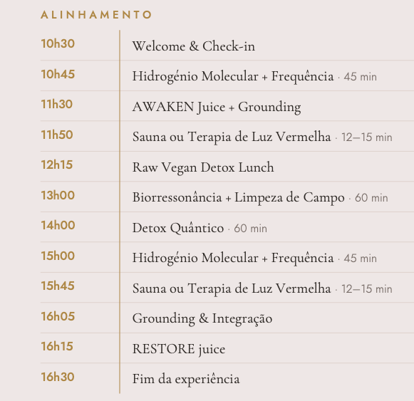 REGENERATION DAY - 6 horas dedicadas ao teu corpo
